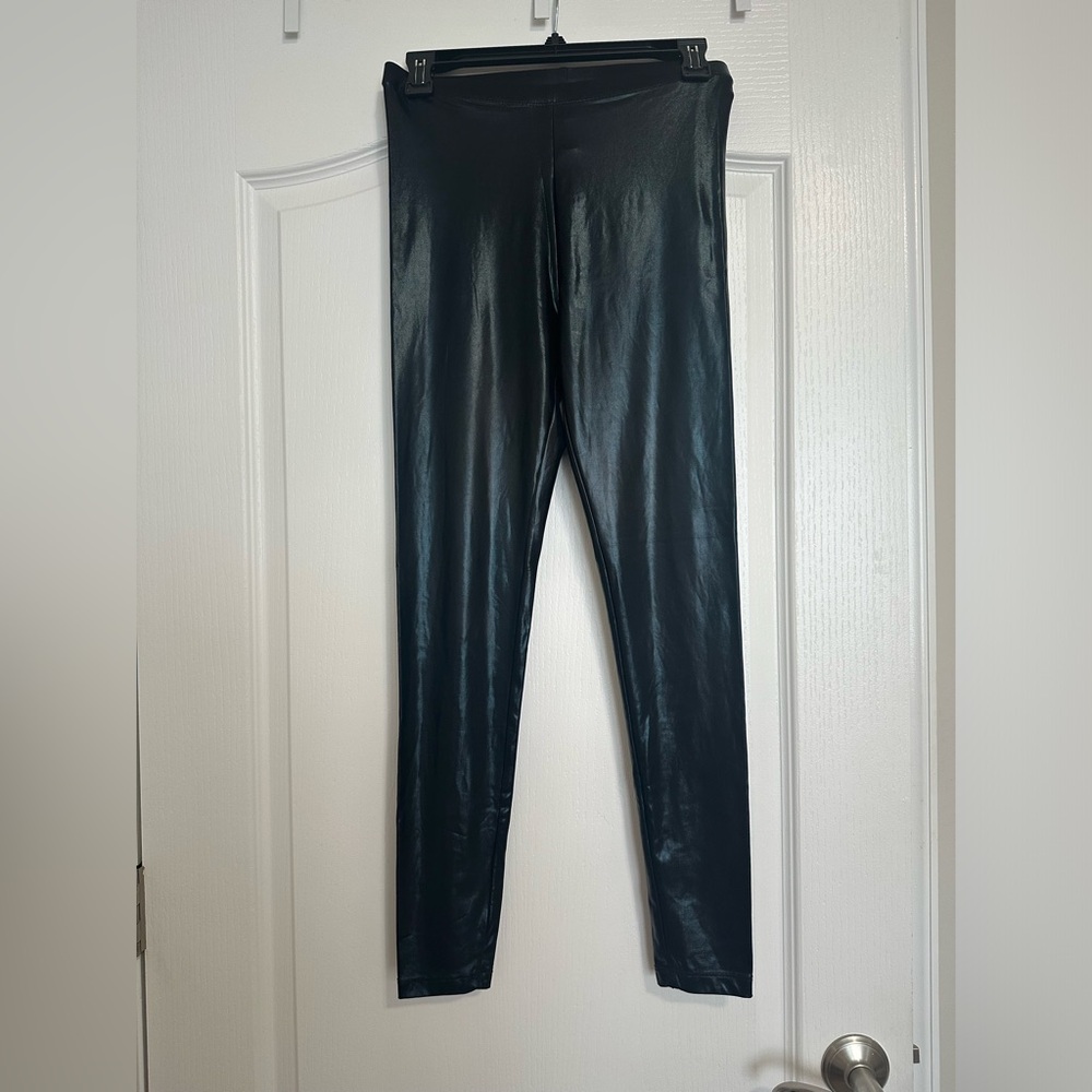 Forever 21 faux leather black leggings. Size Medium.